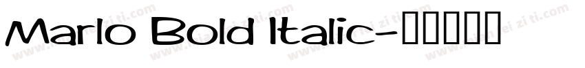 Marlo Bold Italic字体转换